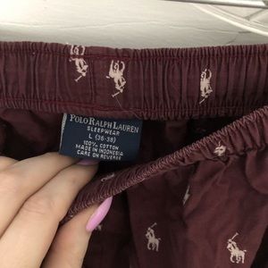 Burgundy Polo Ralph Lauren Sleep Pajama Pants